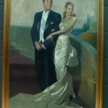 Juan and Eva Peron in the museum in the catacombs